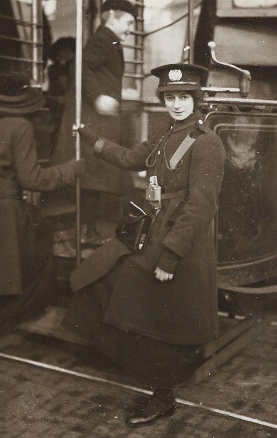 Nottingham Corporation Tramways Great War tram conductress
